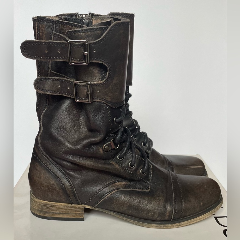 Distressed leather ankle boots, ALDO size 39